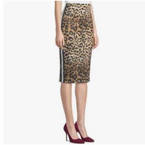 Nicole Miller leopard print pencil skirt size Large